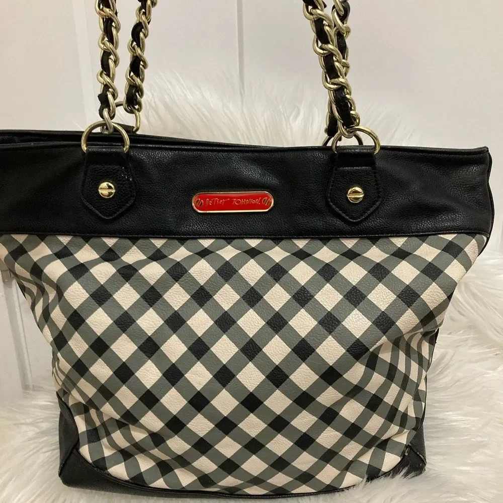 Betsey Johnson Betseyville Check Mate Bag - Picture 3 of 14